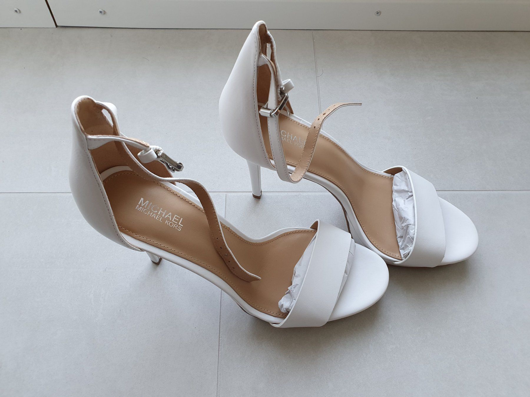 Michael Kors Scarpe da donna: Michael Kors White Leder Stöckelschuhe Grösse 40 – Nuovo e nell'imballaggio originale da Zürich venduto da Leica.C89 5