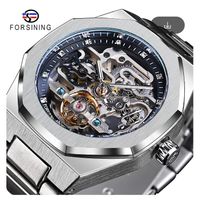 Montre homme Forsining automatique squelette acier inoxyd...