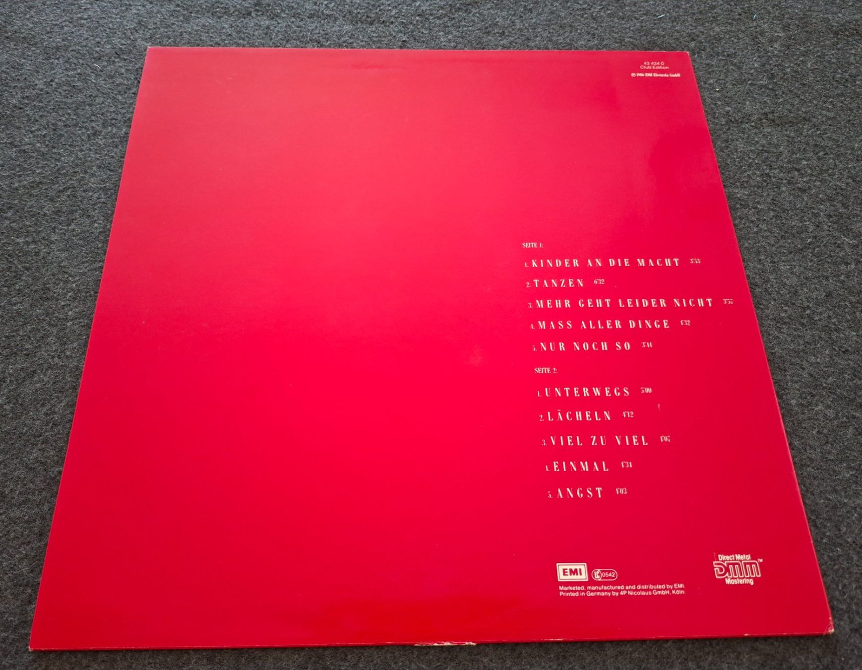 Dischi in vinile: Herbert Grönemeyer, Sprünge, LP – Usato da Merenschwand venduto da lea61 1