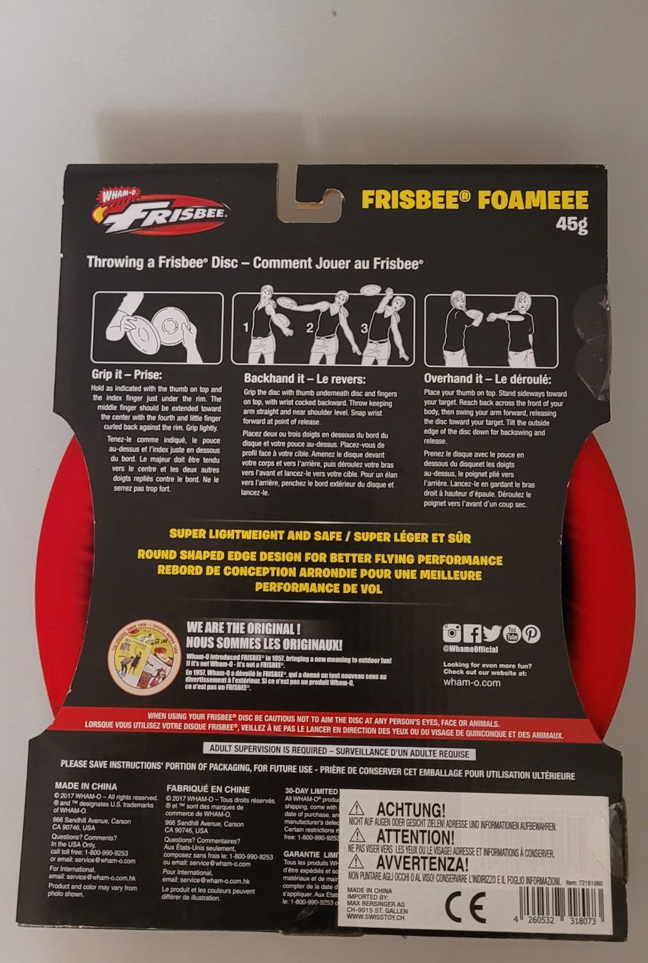 Giochi: Frisbee  45g Wham-o Neu – Nuovo e nell'imballaggio originale da Oberuzwil venduto da aseinkaufswelt 1