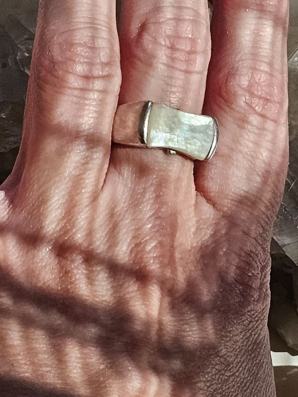 Anelli: 925 Silber Ring mit hellem Schmuckstein | Gr. 57 – Usato da Zürich venduto da MaisonBelleCachetAJ 4