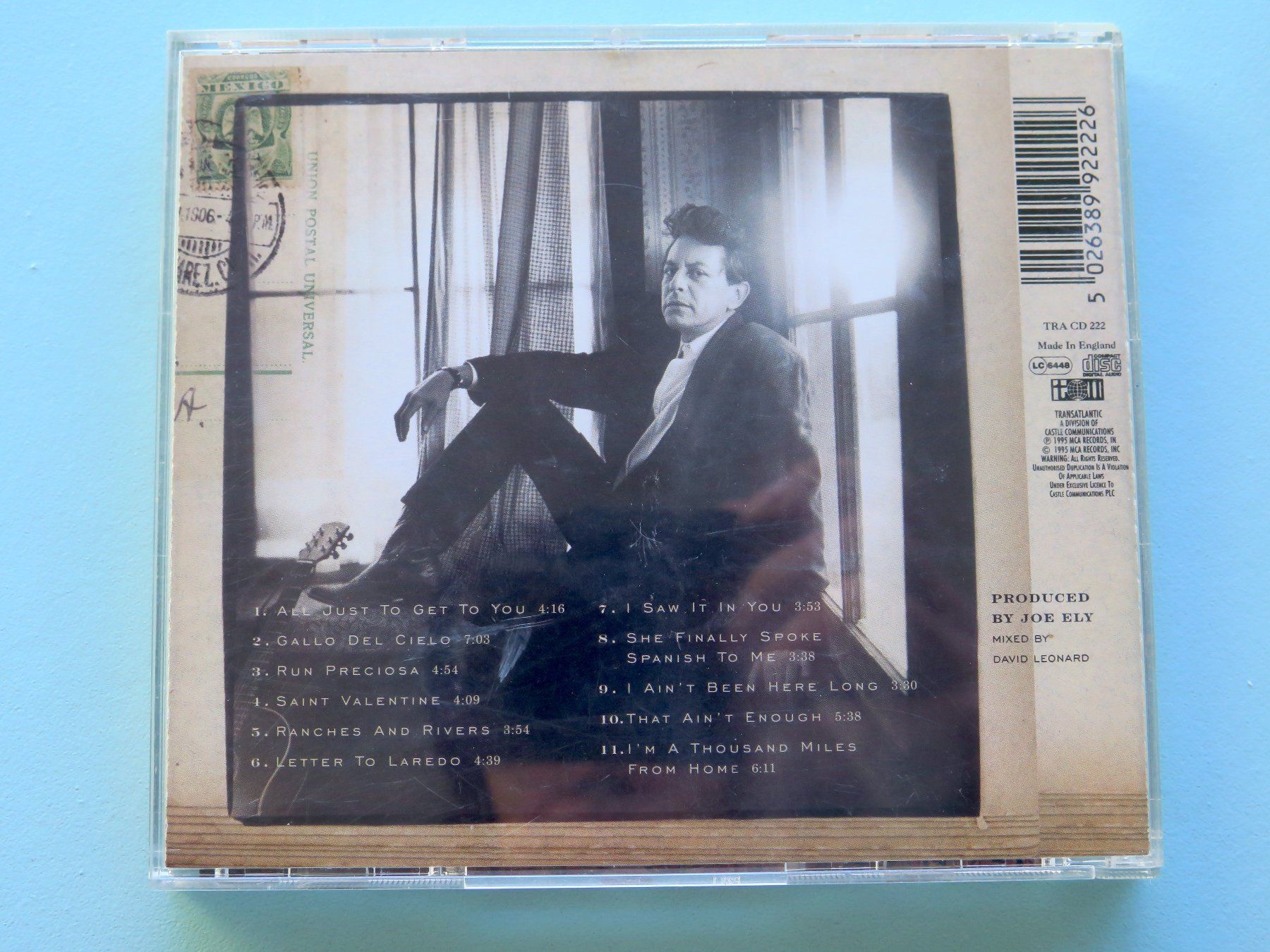 CD: (p) CD JOE ELY: Letter to Laredo, 1995 – Usato da Bern venduto da Balzamico 1