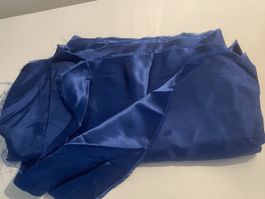 Blauer Stoff Glanz-Matt ca. 235x140 cm (4)