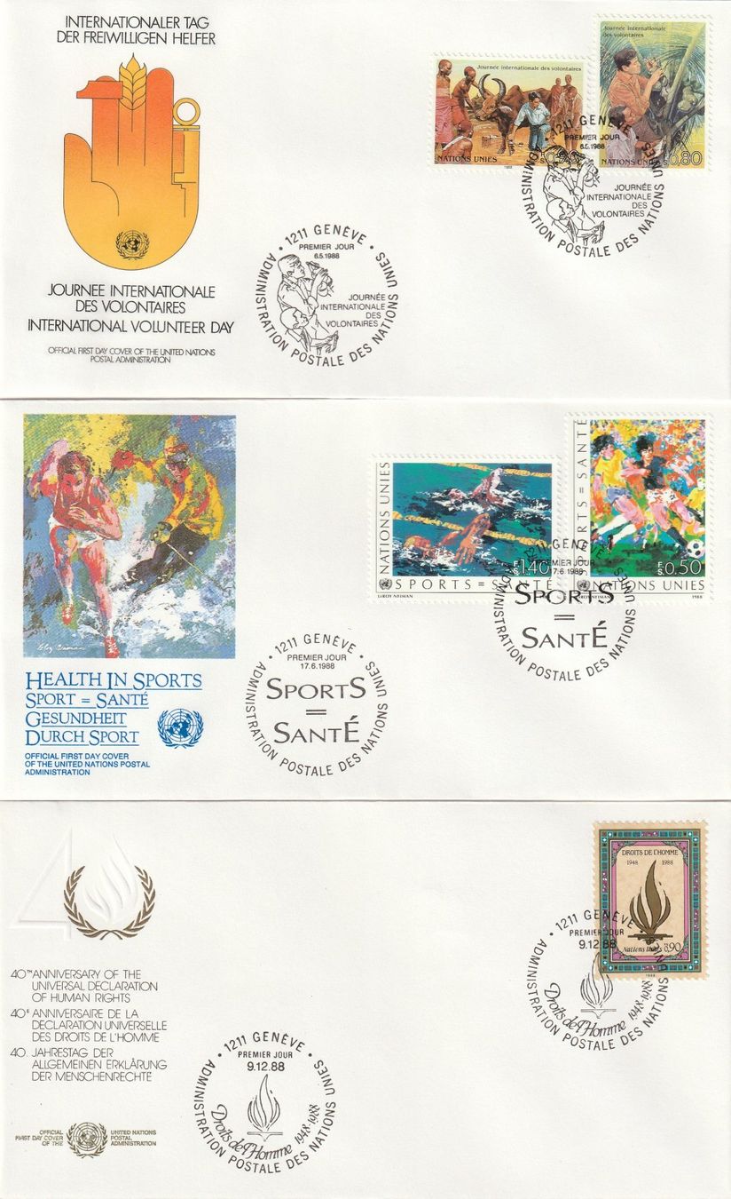 Tutti i francobolli: UNO-in Schweizer Währung: 6 FDC 1988 – Nuovo (secondo la descrizione) da Buttisholz venduto da wbr_wdw8 1
