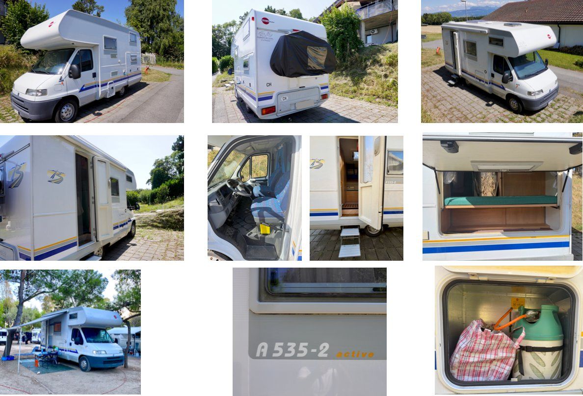 Bürstner Veicoli da campeggio: Camping car BÜRSTNER A 535 - 2 Active – Usato da Savigny venduto da studiocartepostale 1