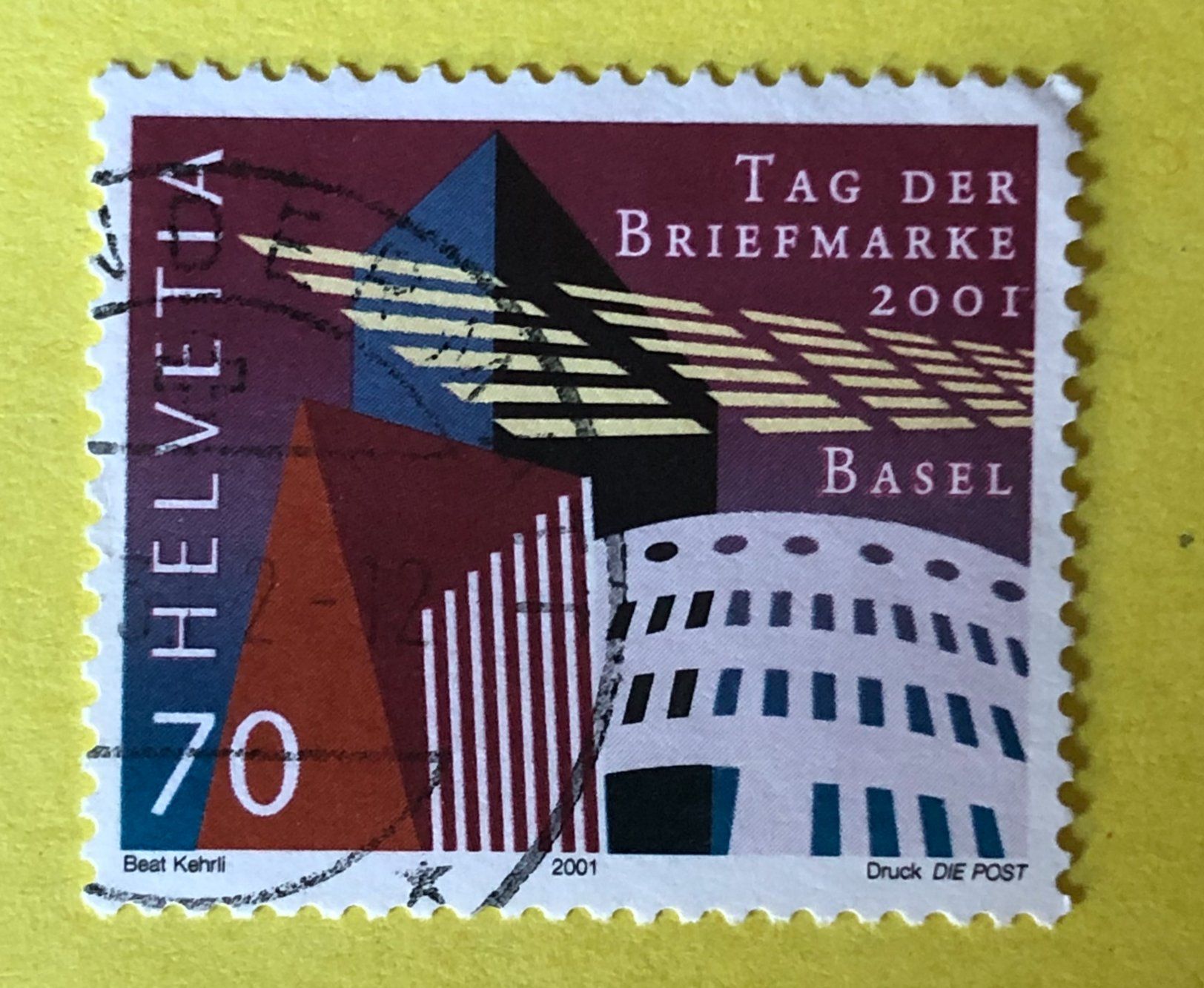 Tutti i francobolli: Nr.1038 GESTEMPELT Moderne Architektur in Basel 2001    – Usato da Aarau venduto da Billa007