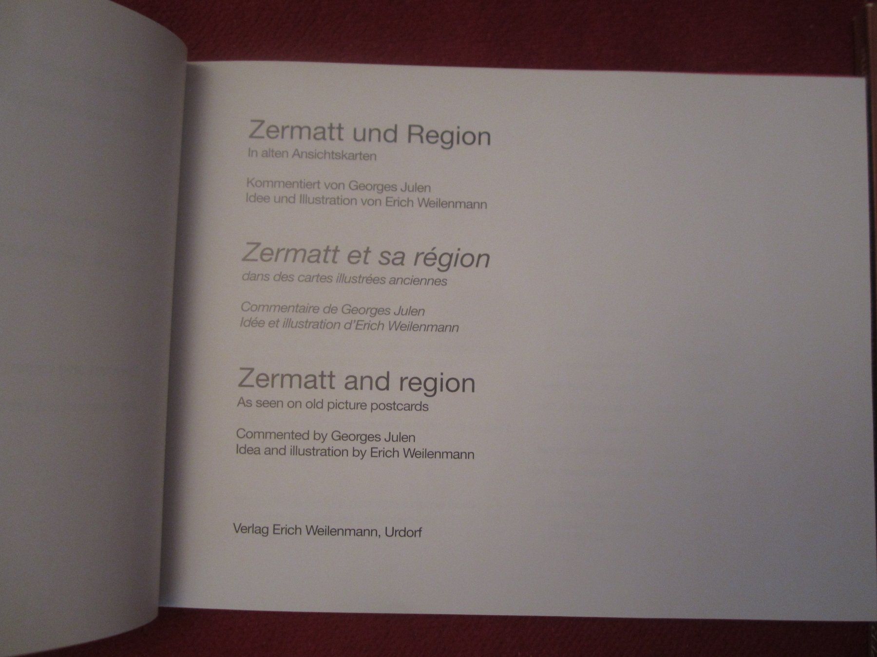 Livres: 2x Zermatt Bücher, alte Ansichtskarten, Walliser Alpen – D'occasion à Volketswil par nemo2000 1