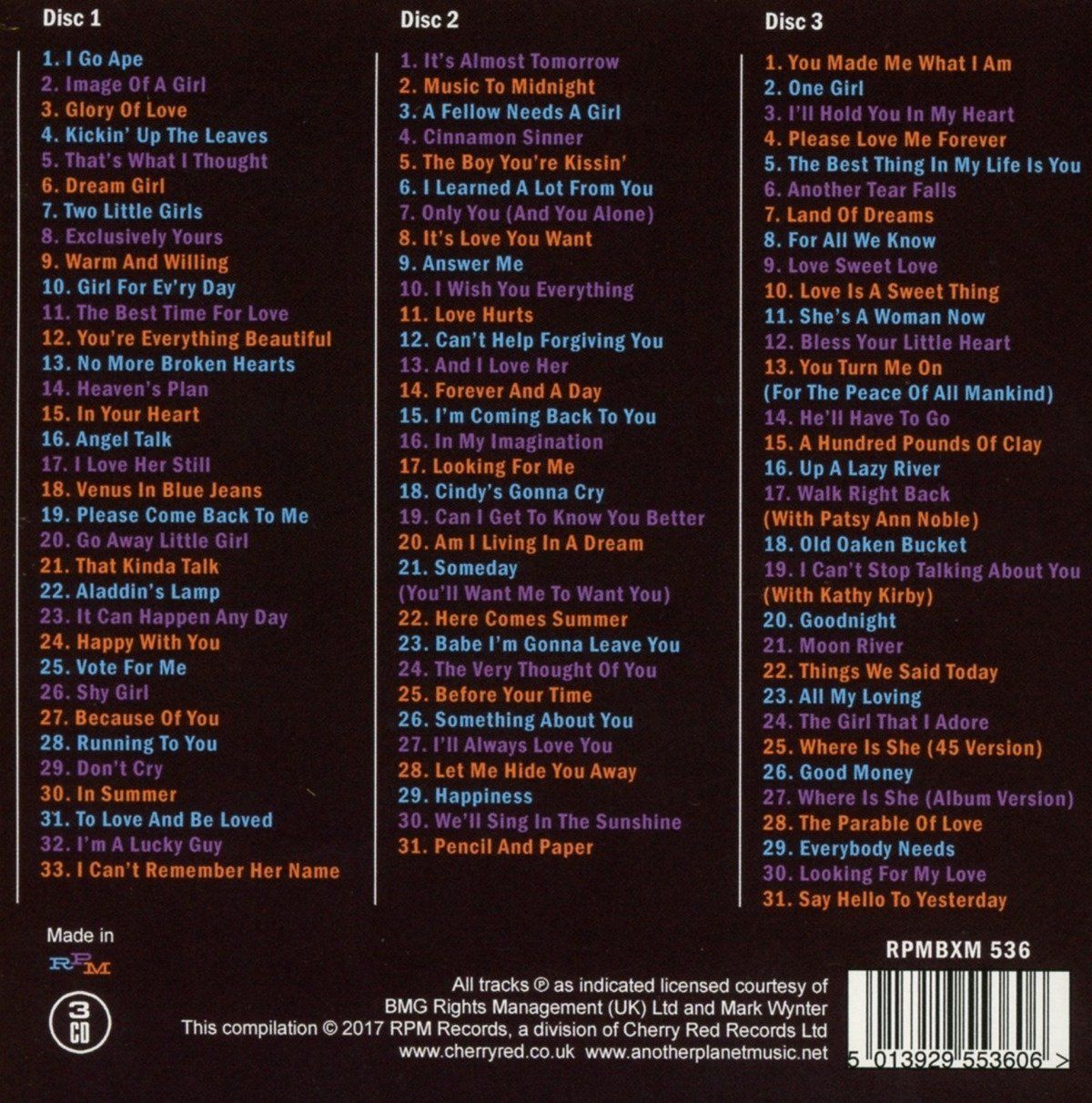 CD: Mark Wynter - Venus In Blue Jeans  3 Cd Box – Usato da Niederhasli venduto da Hsoz 1
