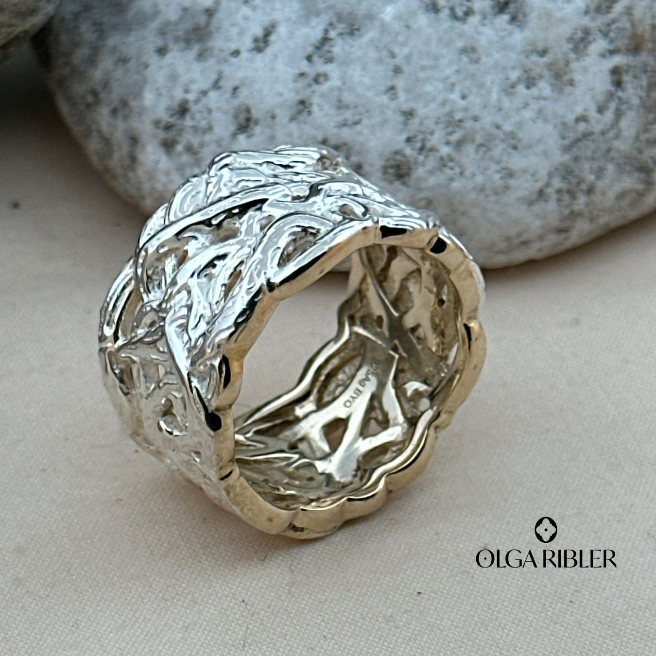 Olga Ribler Anelli: Statement Silber Ring 925 bicolor Grösse 58 – Nuovo (secondo la descrizione) da Luzern venduto da Schmuckoutlet 3