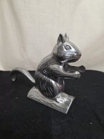 Nussknacker Eichhörnchen aus Metall silberfarben gebraucht