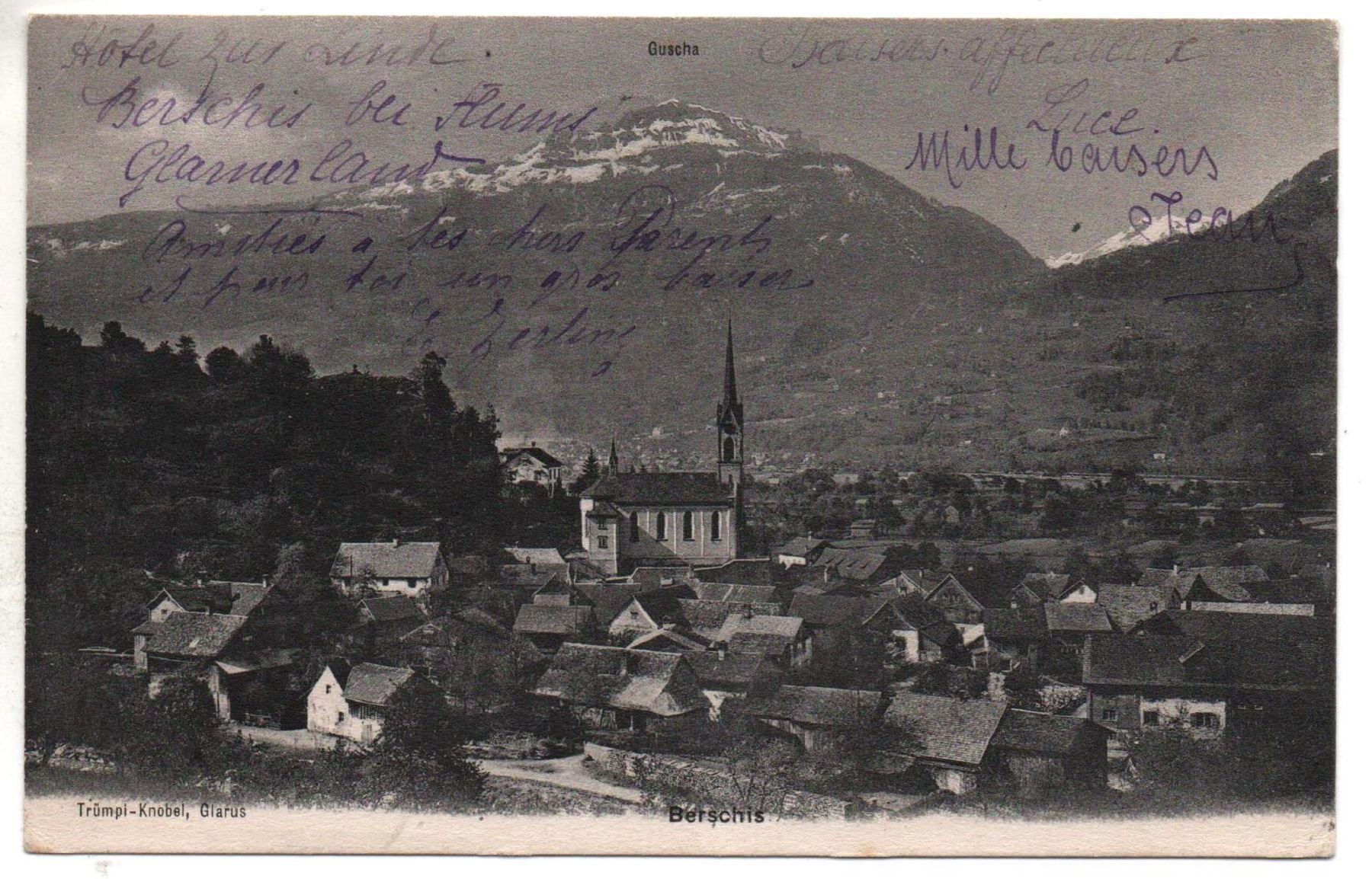 Cartes postales: BERSCHIS mit Guscha – D'occasion à Jona par philajona