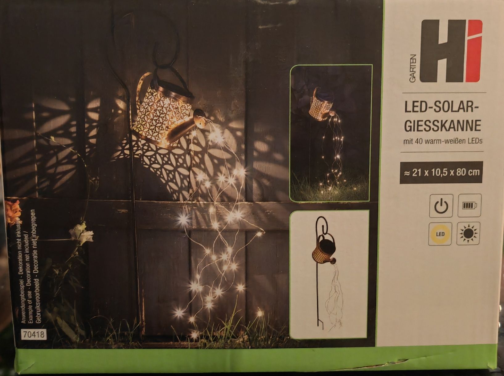 Alle Dekorationen: LED Solar Giesskanne, Garten Deko mit Erdspiess, Neu – Neu und originalverpackt aus Rheinsulz von Dred 2