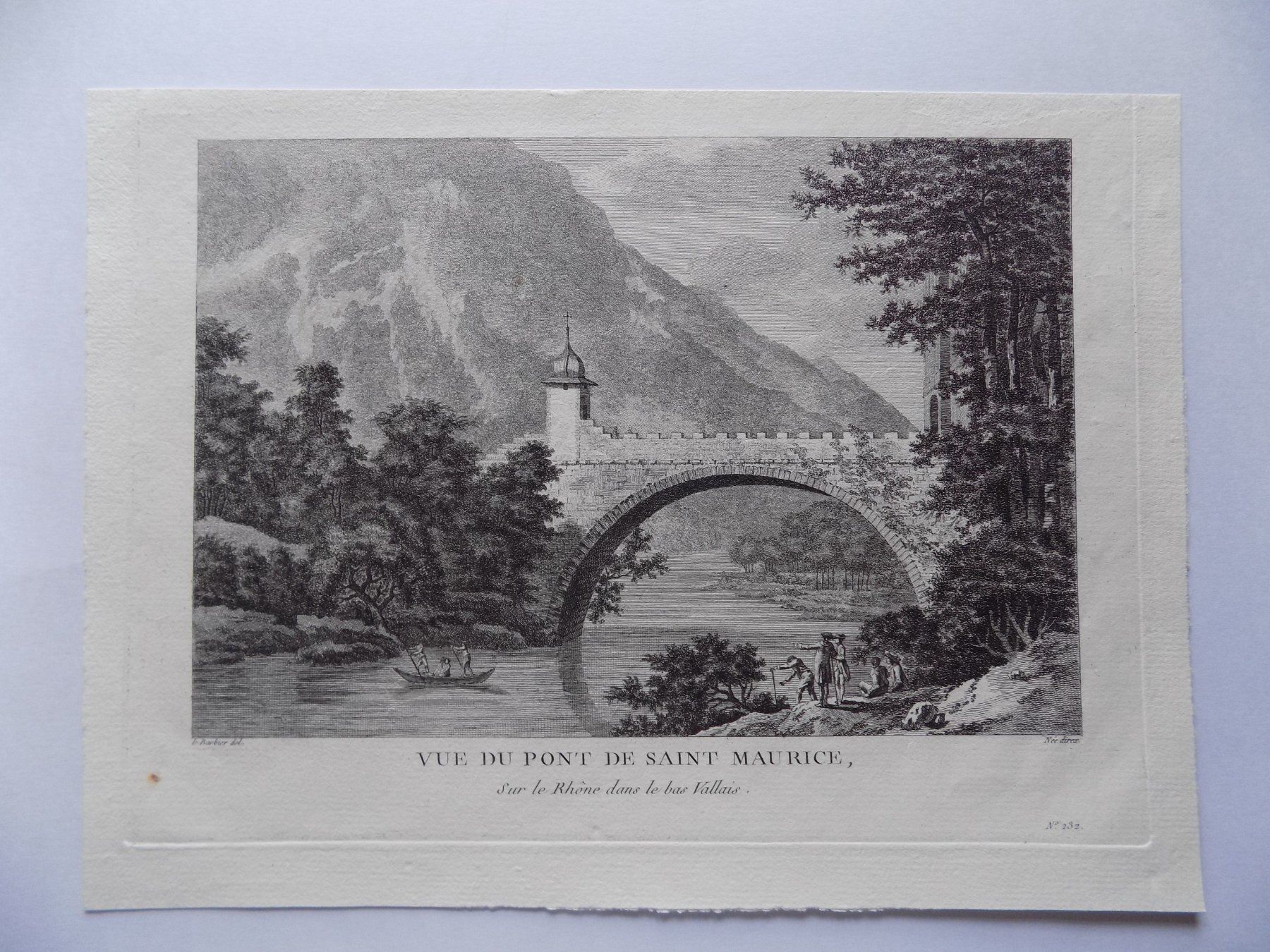 Incisioni: Vue du Pont de Saint Maurice – Usato da Risch venduto da Antikfee