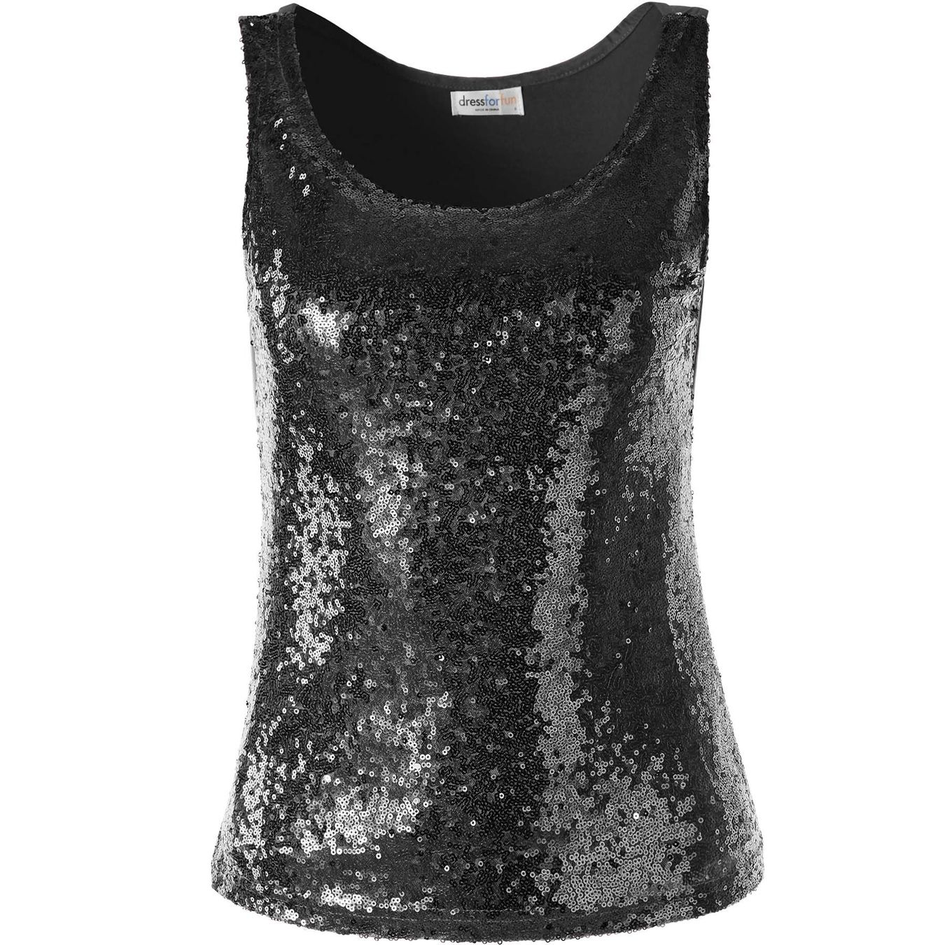 Top: Pailletten-Träger-Top Schwarz XXL – Nuovo (secondo la descrizione) da Murten venduto da Roland.Kemmer.AG 4