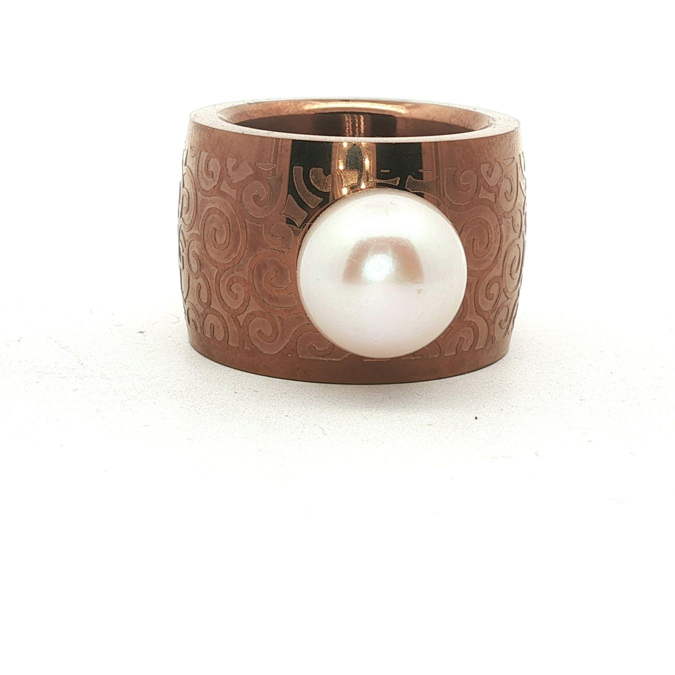 Olga Ribler Anelli: Statement Edelstahl Ring Grösse 56 mit Perle – Nuovo (secondo la descrizione) da Luzern venduto da Schmuckoutlet 4