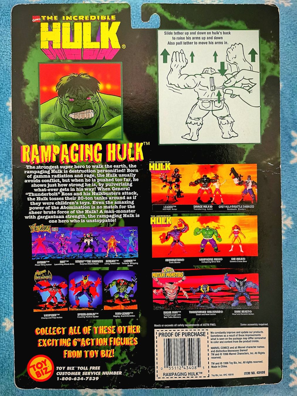 Marvel Statuette: Rampaging Hulk 1996 The Incredible Marvel Comics ToyBiz – Nuovo e nell'imballaggio originale da Rorschach venduto da Actionvintage789 1