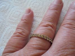 Eternity-Ring mit Citrin, 925er Sterling-Silber (53)