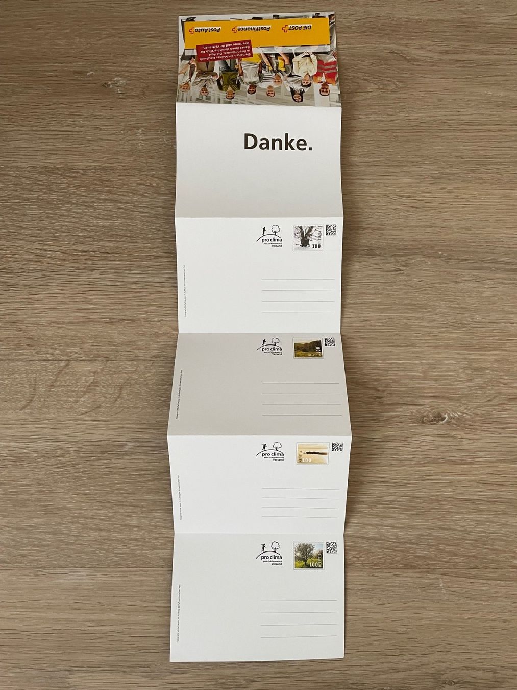 Ansichtskarten: 4 Postkarten Jahreszeiten, bereits frankiert – Neu (gemäss Beschreibung) aus Elgg von Charts 1