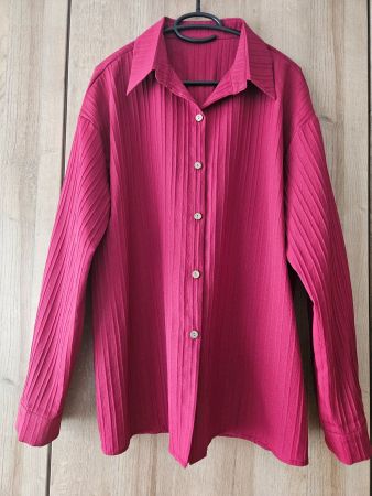 Damen Bluse weinrot / Gr. XL (42 / 44)