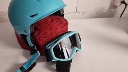 Skihelm inkl Brille,  52-55cm