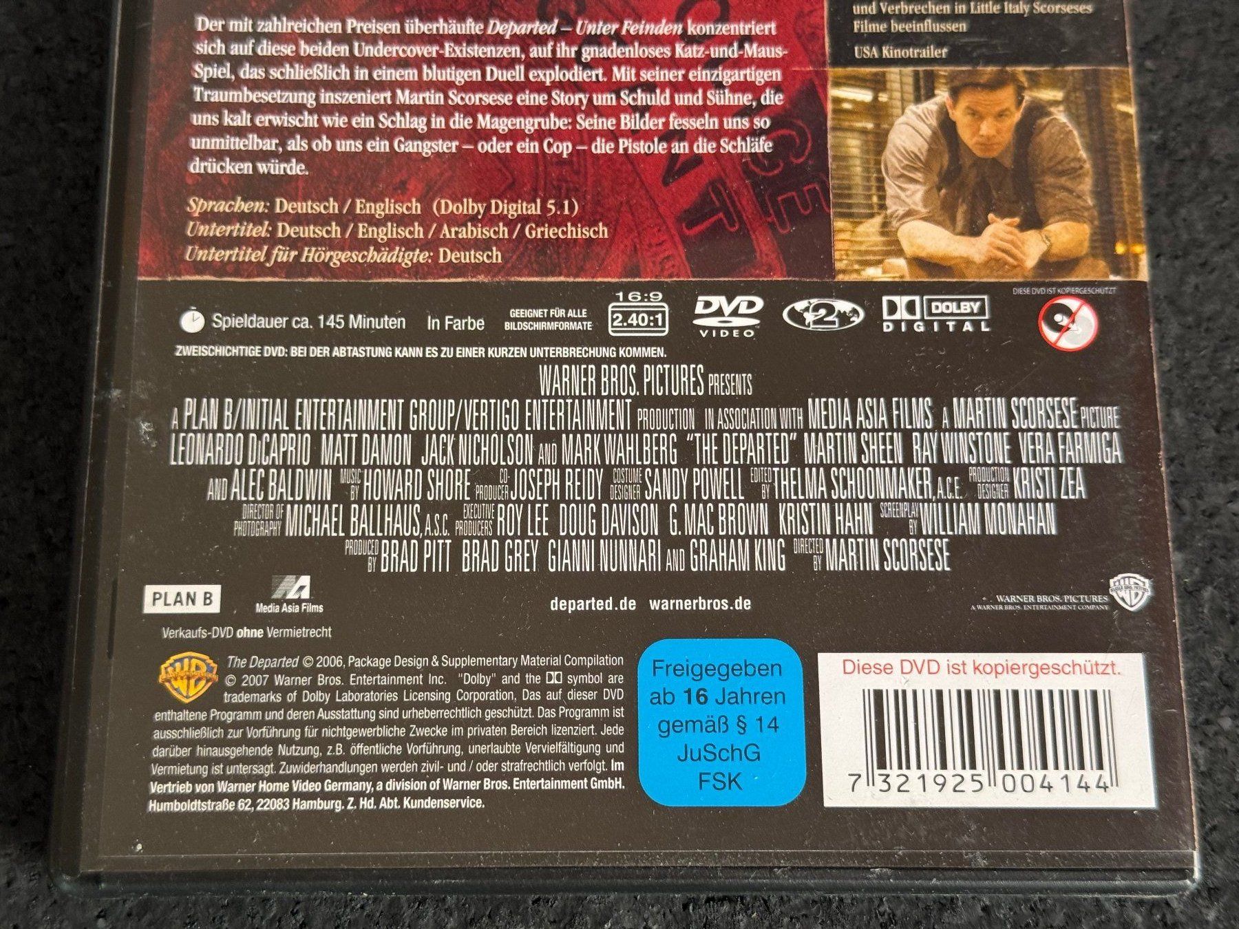Tutti i DVDs: DEPARTED "Unter Feinden" 2 Disc Edition DVD DE/EN – Usato da Fribourg venduto da tschjoly 3