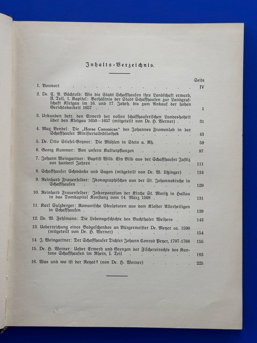 Bücher: Schaffhauser Jahrbuch. Band 1. 1926. – Gebraucht aus Adliswil von buch_und_kunst 2