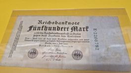 Historische Reichsbanknote 500 Mark 1922