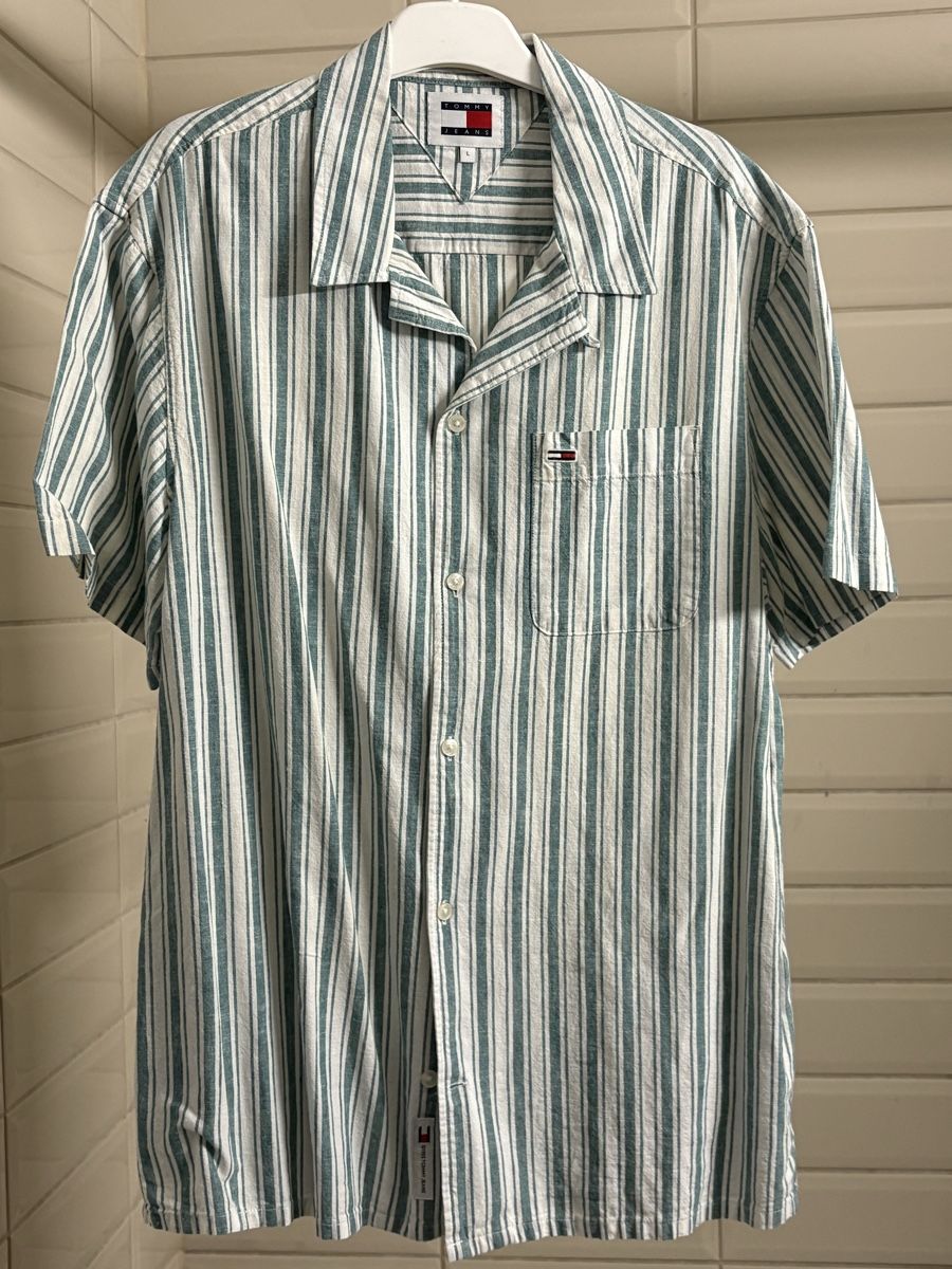 Tommy Hilfiger Camicie: Hemd Tommy Jeans Grösse L, Baumwolle / Leinen – Usato da Regensdorf venduto da k0nkret