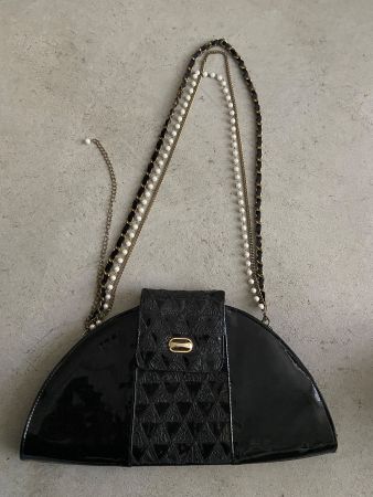Original 80s Vintage Lacktasche