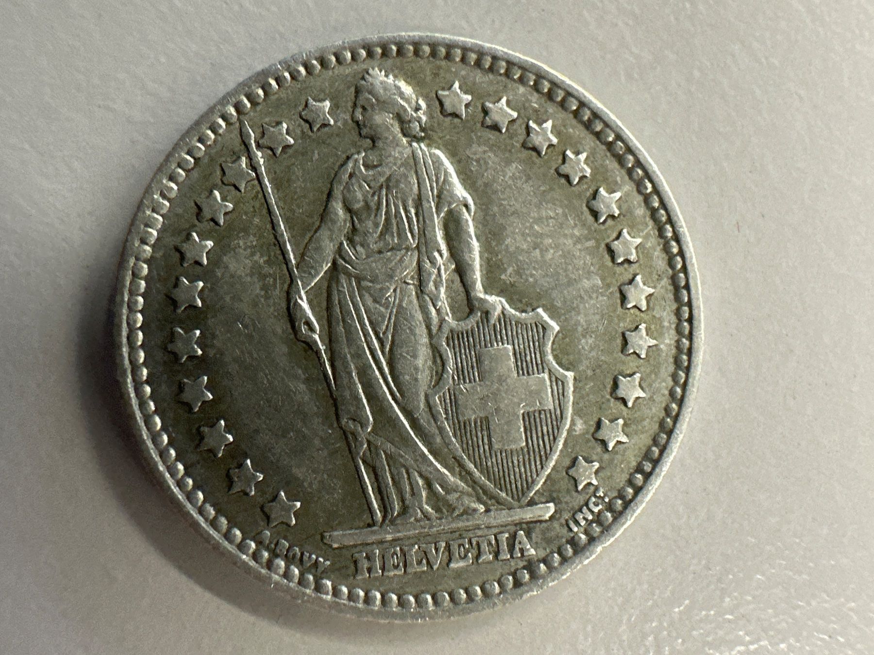 Tutti le monete: 1 Fr. Silber Schweiz 1955 ss – Usato da Herisau venduto da herau 1