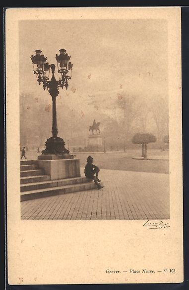 Cartes postales: AK Genève, Place Neuve – D'occasion à Berlin par bartko-reher
