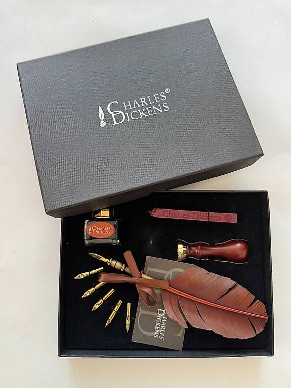 Stifte & Marker: Charles Dickens Schreibfeder-Set in Geschenkbox – Neu und originalverpackt aus Trimbach von D-EM