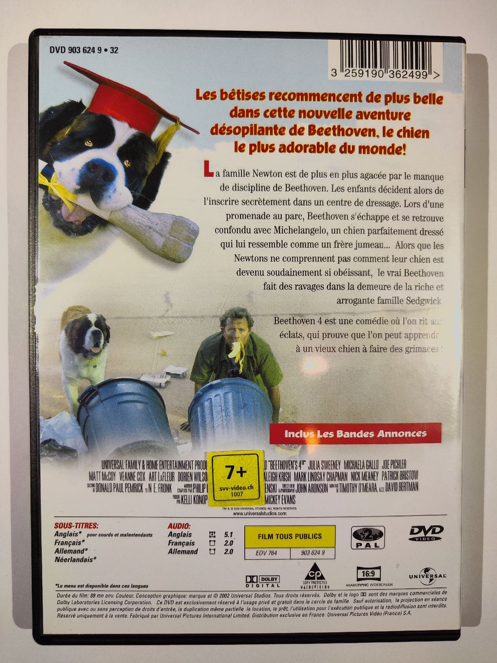 Tutti i DVDs: DVD - Beethoven 4 – Usato da Commugny venduto da Teksen 1