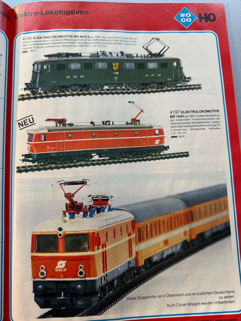 Roco Modellini di ferrovie: ROCO - Gesamtprogramm 1979 – Usato da Fehraltorf venduto da Success 4