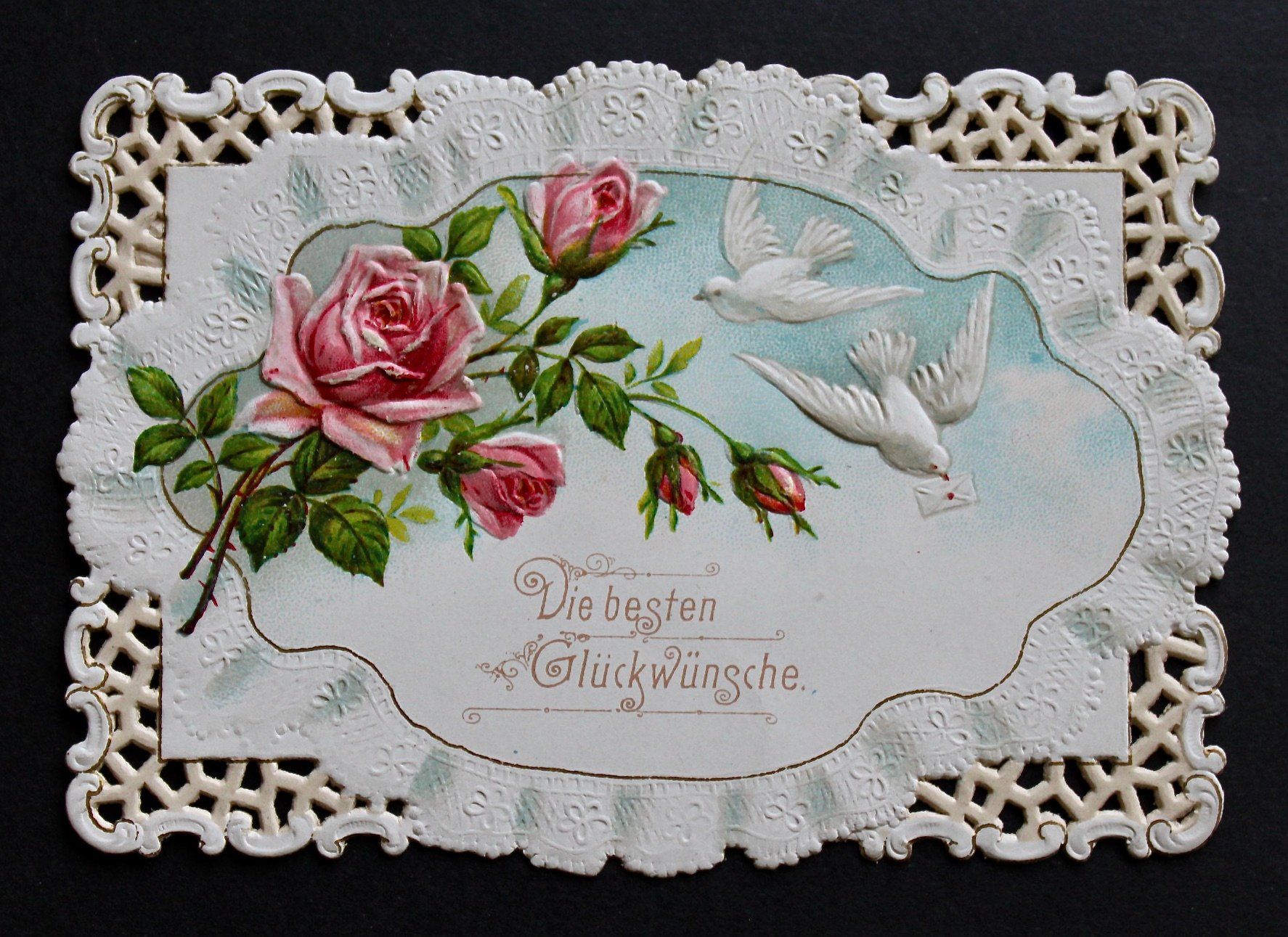 Incisioni: 4 ANDACHTSBILDER, SPITZENBILDER, UM 1900. – Usato da Grandcour venduto da Flowerstyle 8
