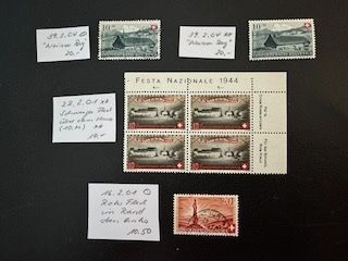 Alle Briefmarken: Pro Patria, 3 ABARTEN, gestempelt/postfrisch – Gebraucht aus Stallikon von HILDECH1 1