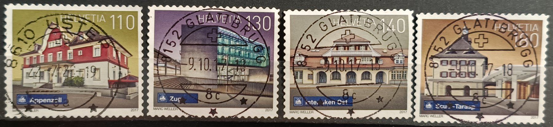 Tutti i francobolli: 2017 Schweizer Bahnhöfe Top Stempel – Usato da Dübendorf venduto da goeggi79