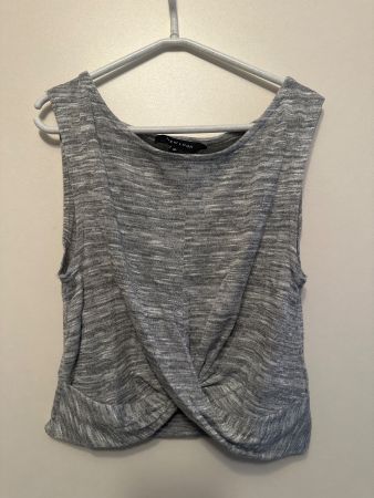 Grau-meliertes Crop-Top von New Look, Grösse 38