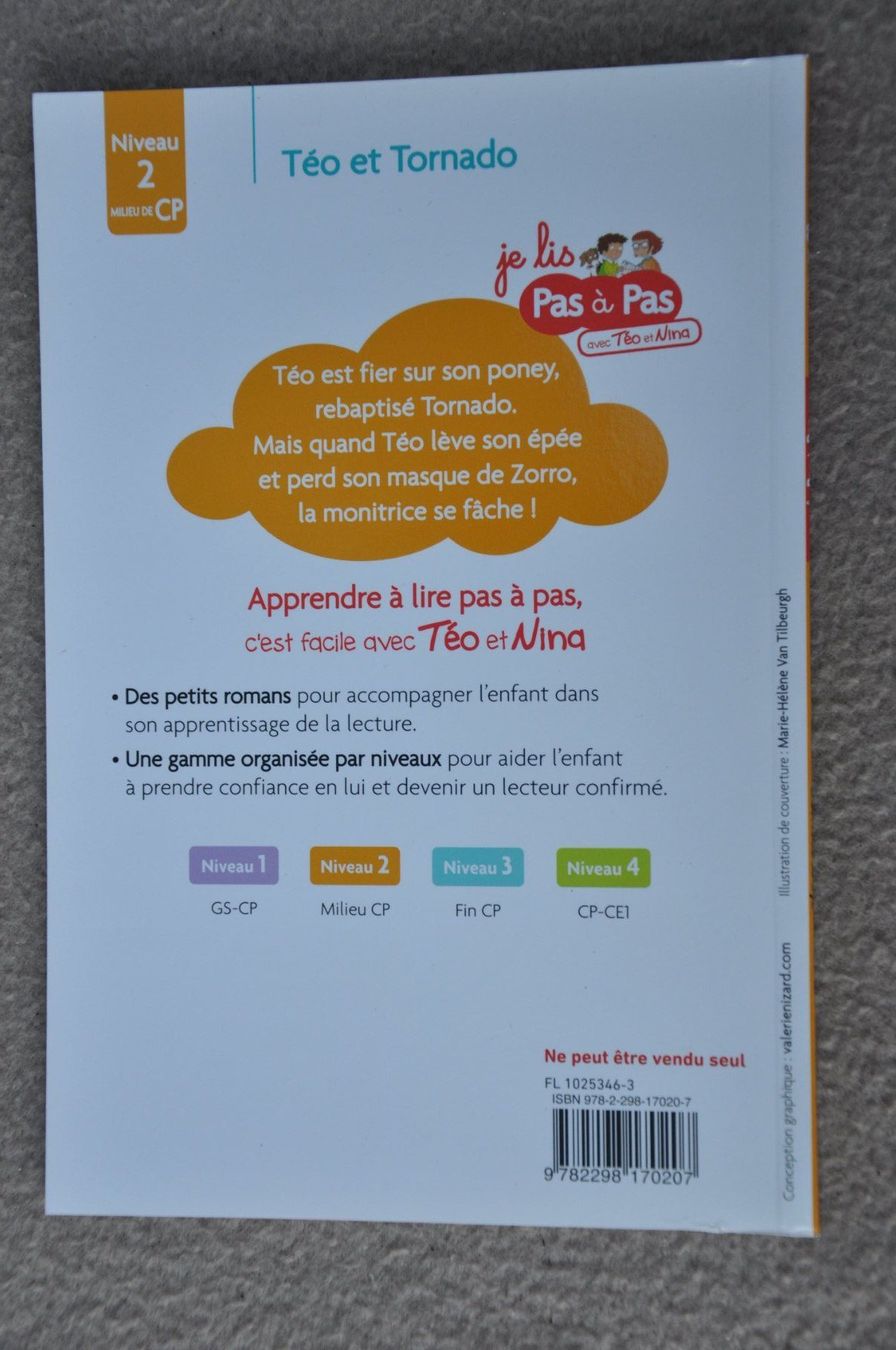 Libri: Téo et Tornado - Je lis pas à pas - Niveau 2 - CP – Nuovo (secondo la descrizione) da Fully venduto da Minouchka 1