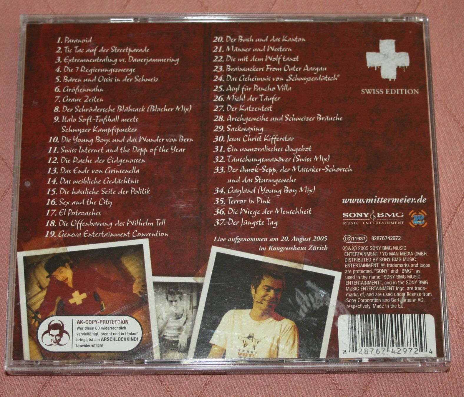 CD: CD   Paranoid  Michael Mittermeier (11) – Usato da Flüelen venduto da Rosegarden 1