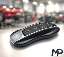 Exklusive Porsche Schlüsselcover aus edlem Leder schwarz