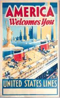United States Lines "America Welcomes You"