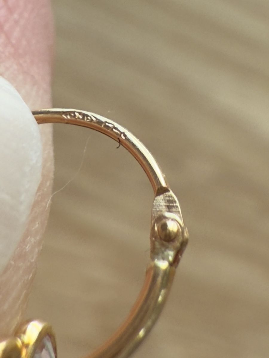 Orecchini pendenti & Orecchini a lobo: Gold Creolen mit Herzchen 18 Karat – Nuovo (secondo la descrizione) da Sarmenstorf venduto da Nathaliie_21 3