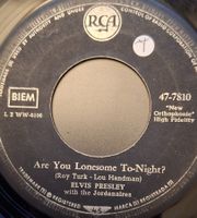 Vinyl-Single Elvis Presley - Are You Lonesome To-Night?