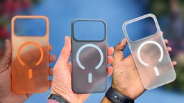 Coque iPhone 17 Pro Max MagSafe, Orange et Bleue