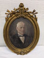 Antiker Rahmen, Bilderrahmen mit Portrait Gemälde