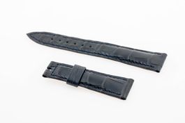 Breguet dark blue leather strap with blue stitchings 20mm