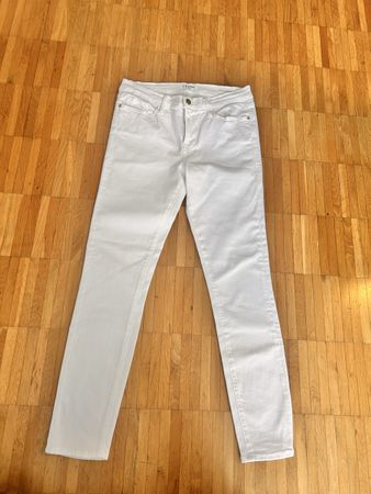 Sommer-Look: Frame Denim "Le Skinny" Jeans, Gr. 31, Weiss