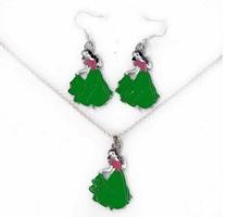 SNOW WHITE: collier & boucles d'oreille