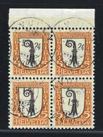 Pro Juventute 1923 4er-Block ⊞ gest. ʘ Nr. J25 Kat. 45.-